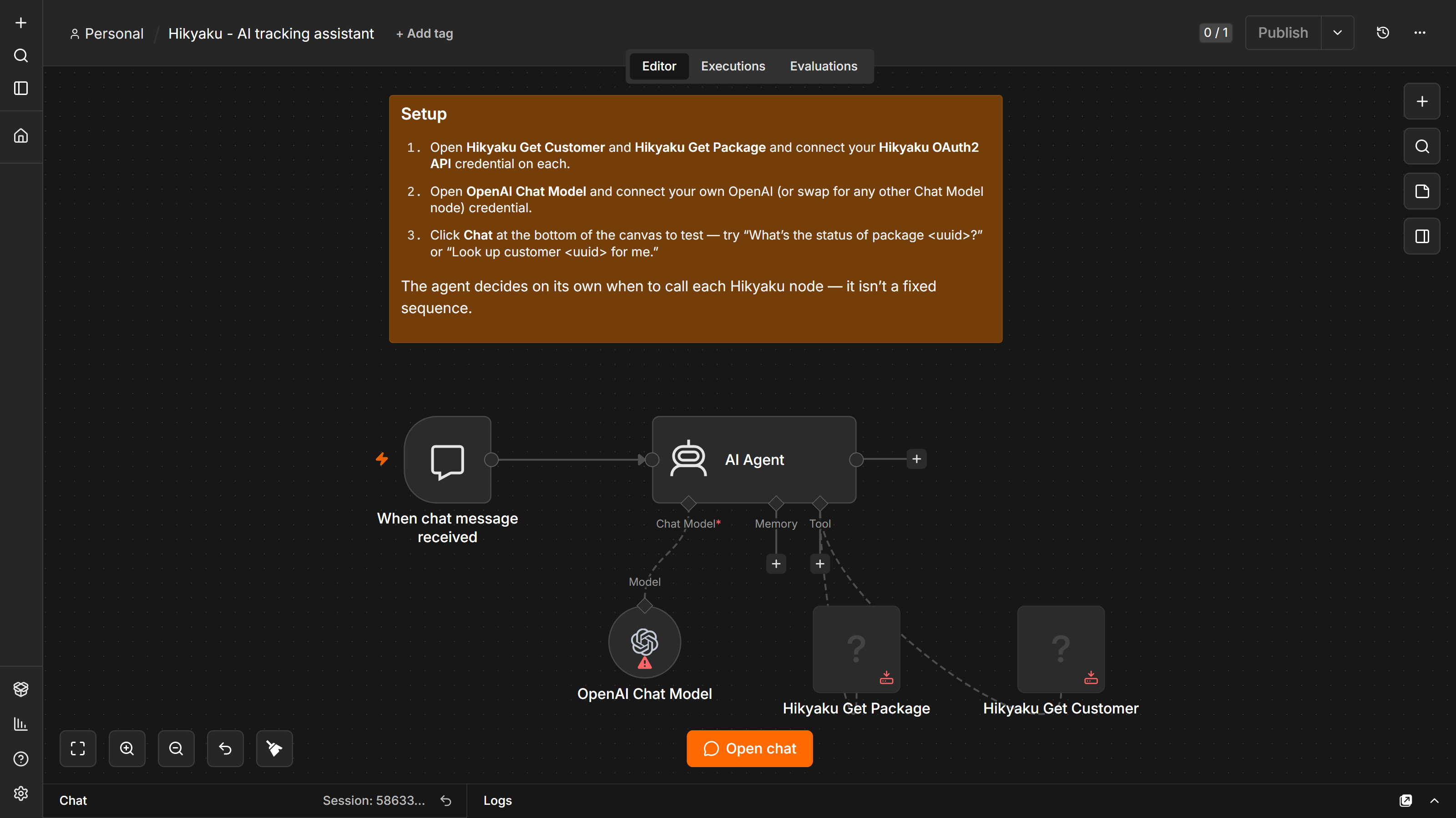 AI Agent with Hikyaku tools